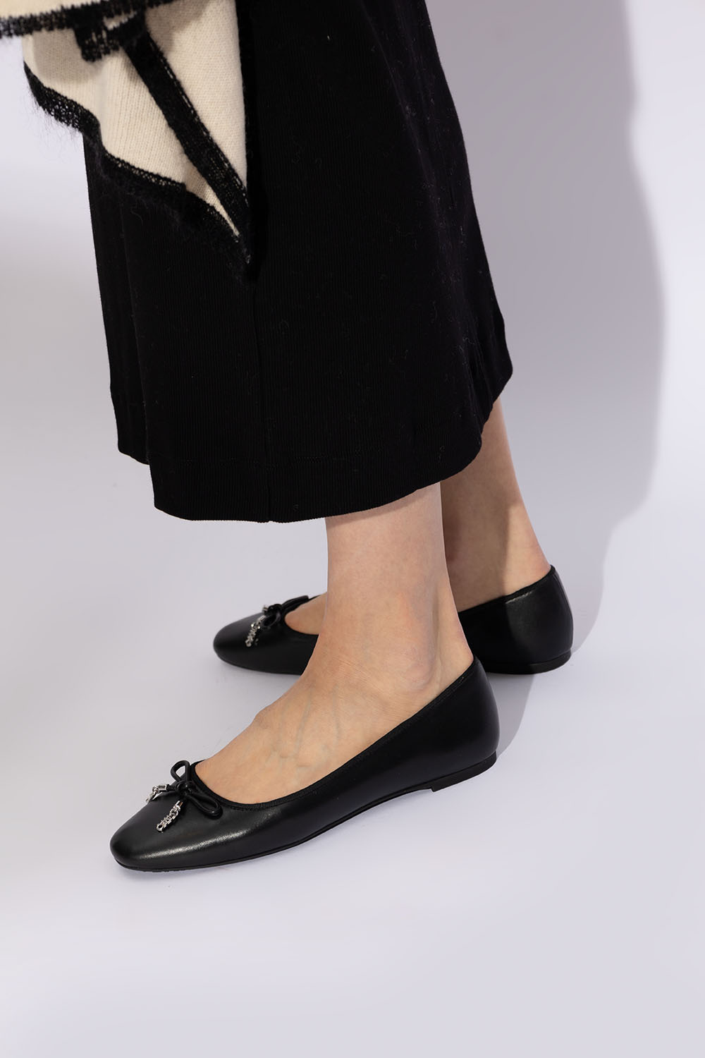 Michael kors deals black ballet flats